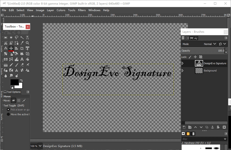 How to create transparent .png signature in GIMP. Easier than