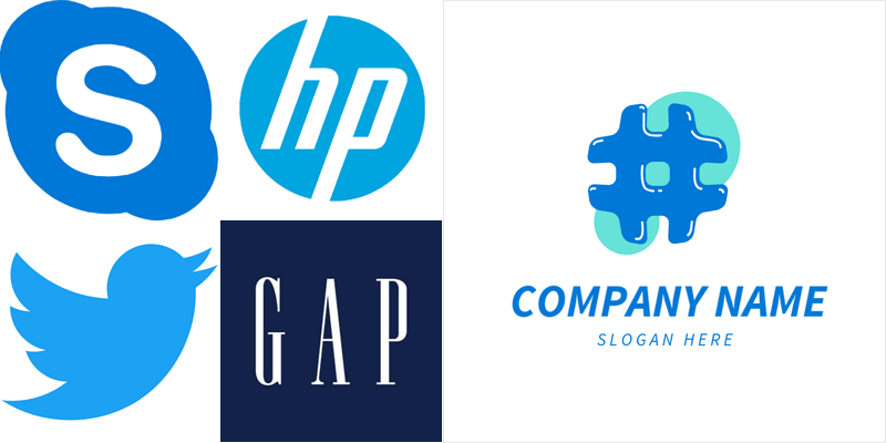 blue logos for companies