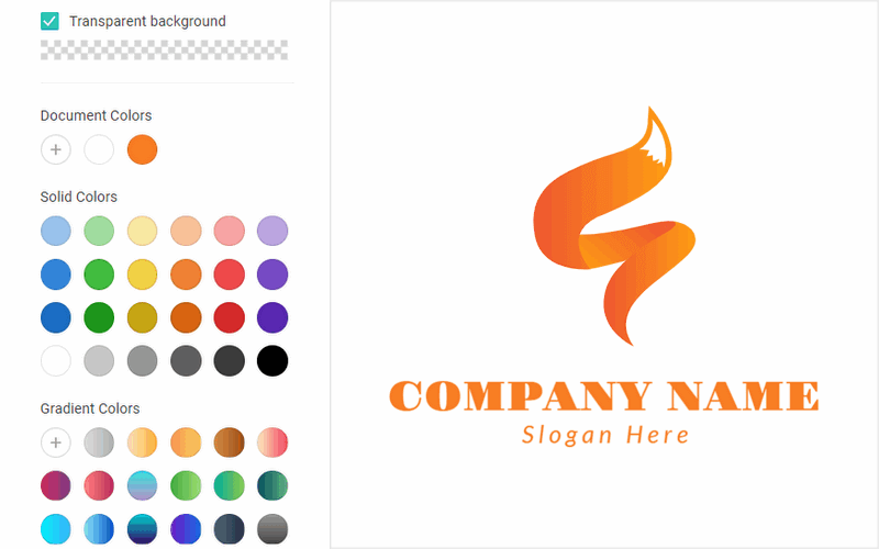 orange color logo design
