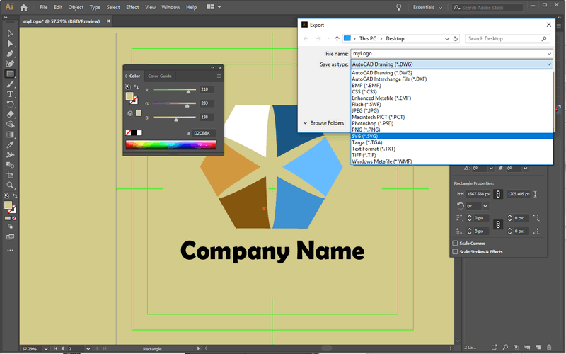 create logo in illustrator