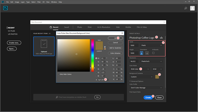 How to create a background layer in PS.