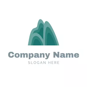 Gloss Logo Abstract and Flat Mountain logo design