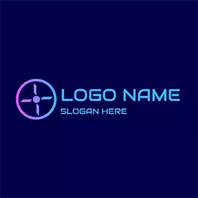 Air Logo Abstract and Simple Gradient Drone logo design
