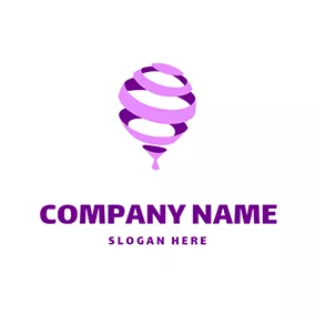 Logo Design Sample, Logo Asia, Purple cloud logo design