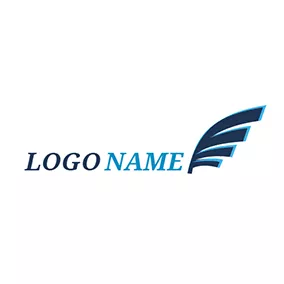 Wings Logo Abstract Blue and Green Wing logo design