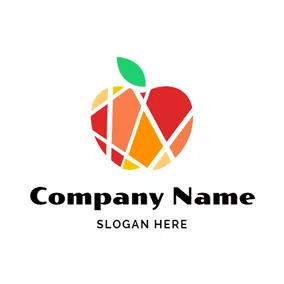 Cola Logo Abstract Colorful Apple logo design