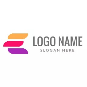 Eロゴ Abstract Colorful Letter E logo design