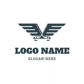 Logo De L'aigle Abstract Eagle and Wing logo design