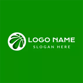 Logo Du Basket-ball Abstract Green Basketball logo design