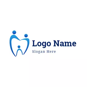 Zahn Logo Abstract Human and Tooth logo design