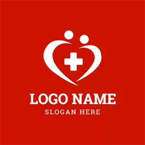 Logótipo De Sangue Abstract People and Heart Shaped logo design