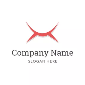 Agency Logo Abstract Red Envelope Icon logo design