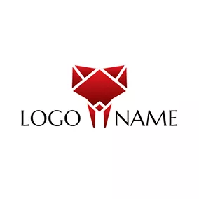 Graphic Logo Abstract Red Fox Head Icon logo design