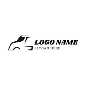 Deliver Logo Abstract Truck Head Icon logo design