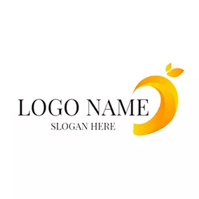マンゴロゴ Abstract Yellow Mango Icon logo design