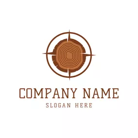 Industrial Logo Aim Point and Wood logo design