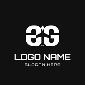 飞机 Logo Airplane Abstract Letter A G logo design