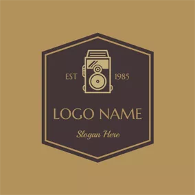 录像Logo Antique Black Camera logo design