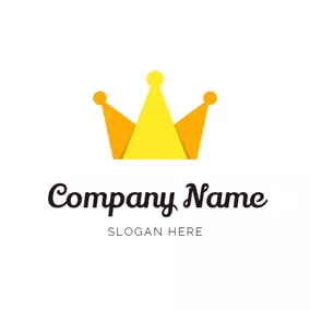 Expensive Logo Attractive Yellow Color Crown logo design