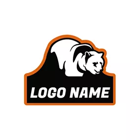 Exploration Logo Badge and Bear Mascot Icon logo design