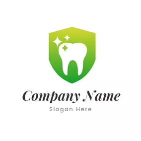 Logo Dentaire Badge and White Tooth logo design
