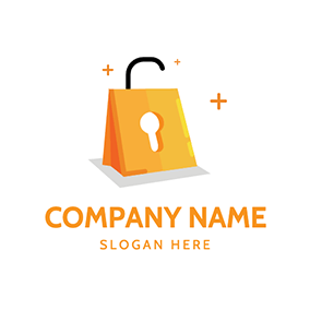 Bag Logo Bag Lock Key Online Shopping logo design