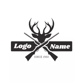 Rectangle Logo Banner and Deer Head logo design