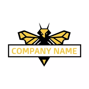 Animated Logo Banner Vein and Unique Hornet logo design