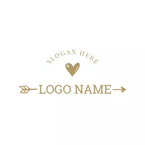 婚約のロゴ Beautiful Heart and Wedding logo design