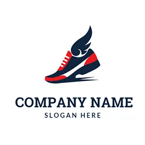 運動鞋 Logo Beautiful Running Shoe logo design