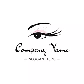 Makeup Logo Beauty Makeup and Long Eyelash logo design