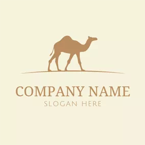 Beige Logo Beige and Brown Camel logo design
