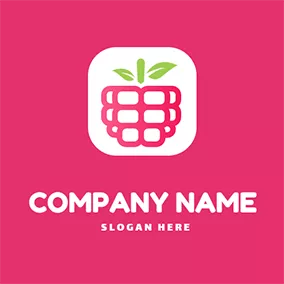 Juicy Logo Berry In Square logo design