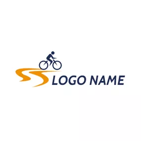 Curve Logo Bicycle Riding and Exercise logo design