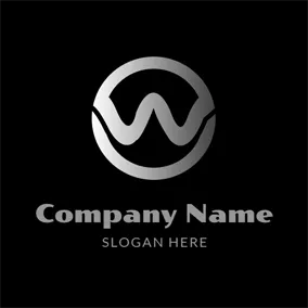 Wロゴ Black and White Letter W logo design