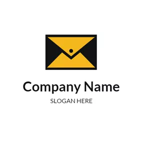 Graphic Logo Black and Yellow Envelope logo design