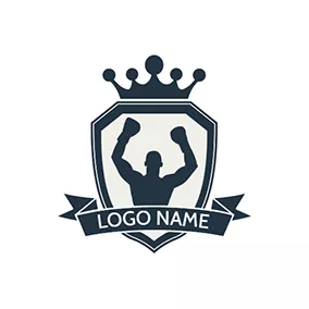 Royal Logo Black Badge and Boxer logo design
