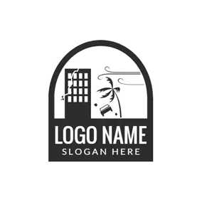 バッジ　ロゴ Black Badge and Door logo design