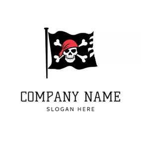 Gang Logo Black Flag and Pirates logo design