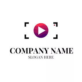 YouTube-Kanal-Logo Black Frame and White Play Button logo design