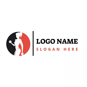 Body Logo Black Line and Gymnasium Coach logo design