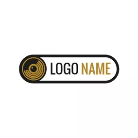 Disc Logo Black Loud Speaker logo design
