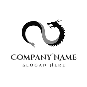 Logo Du Dragon Black Roaring Dragon logo design