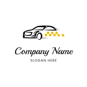 Drawing Logo Black Taxi Model logo design