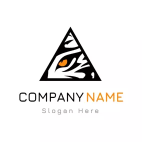 動物園ロゴ Black Triangle and Brown Eye logo design