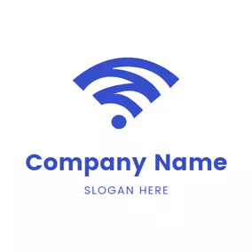 Connected Logo Black Wifi Sign logo design