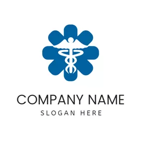 Logótipo Farmácia Blue and White Capsule logo design