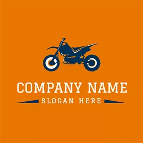 Graphic Logo Blue and Yellow Motorcycle Icon logo design