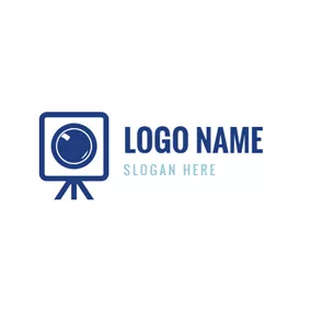 图片logo Blue Holder and Camera logo design