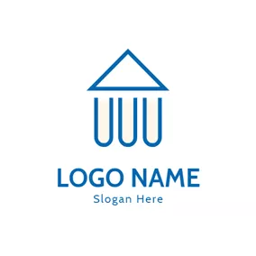 Graphic Logo Blue Ruler and Book Icon logo design